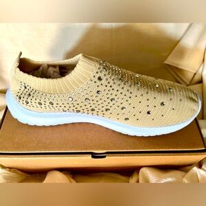New Rhinestone Slip-On Sneakers